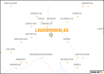 map of La Unión Morales