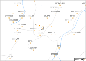 map of La Unión