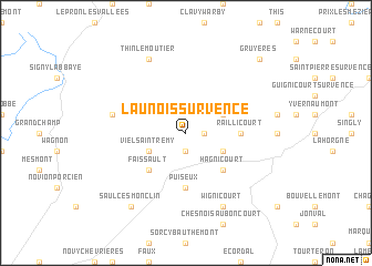 map of Launois-sur-Vence