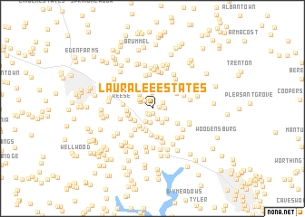 map of Laura Lee Estates