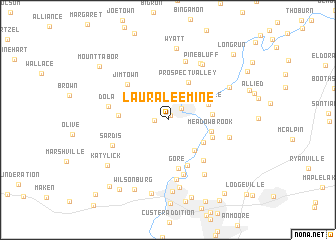 map of Laura Lee Mine