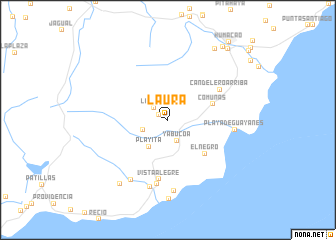 map of Laura