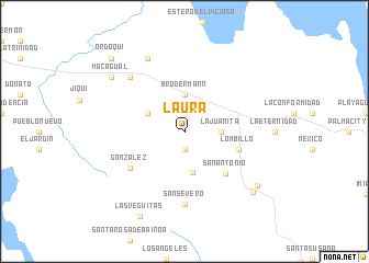 map of Laura