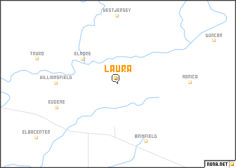 map of Laura