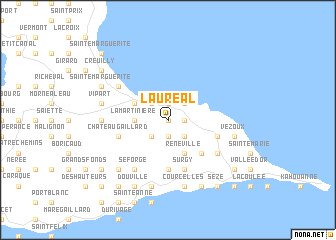 map of Lauréal