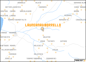 map of Laureana di Borrello