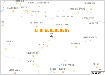 map of Laurel Bloomery