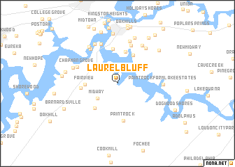 map of Laurel Bluff