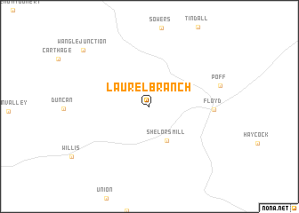 map of Laurel Branch