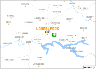 map of Laurel Fork