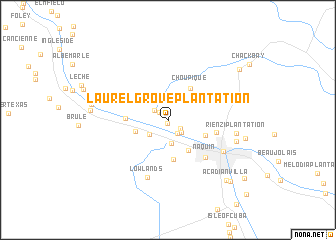 map of Laurel Grove Plantation