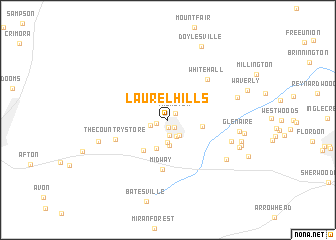 map of Laurel Hills