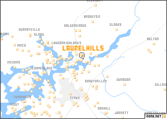 map of Laurel Hills