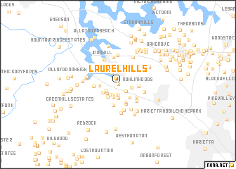 map of Laurel Hills