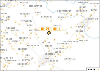 map of Laurel Hill