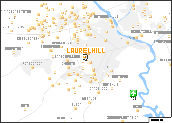 map of Laurel Hill