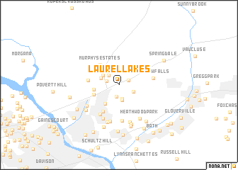 map of Laurel Lakes