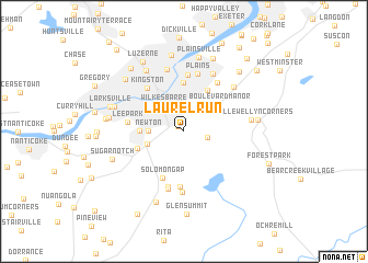 map of Laurel Run