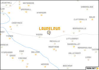 map of Laurel Run