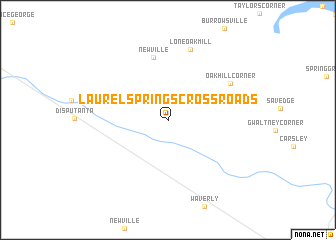 map of Laurel Springs Crossroads