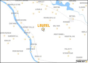 map of Laurel