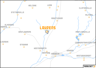 map of Laurens