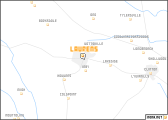 map of Laurens