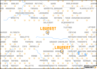 map of Laurent