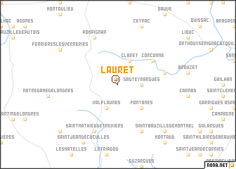 map of Lauret