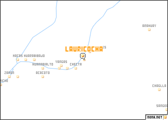 map of Lauricocha