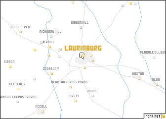 map of Laurinburg