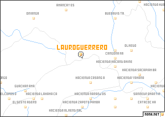 map of Lauro Guerrero