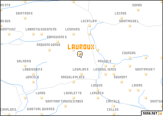 map of Lauroux