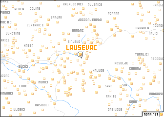 map of Lauševac