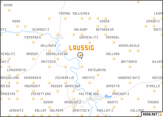 map of Laußig