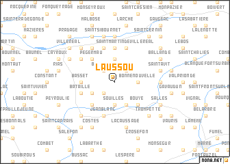 map of Laussou