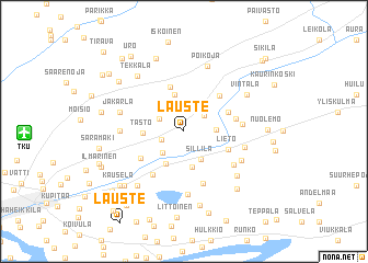 map of Lauste