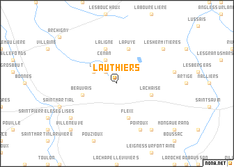 map of Lauthiers