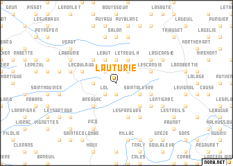 map of Lauturie