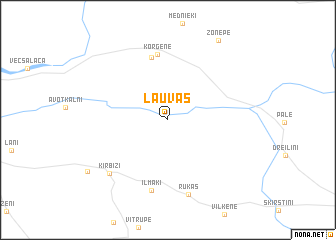 map of Lauvas