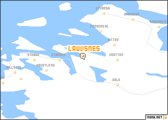 map of Lauvsnes