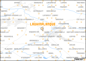 map of Lauwin-Planque