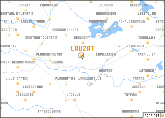 map of Lauzat