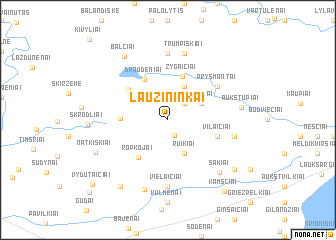 map of Laužininkai