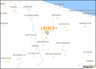 map of La Vaca