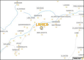 map of La Vaca