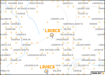 map of La Vaca