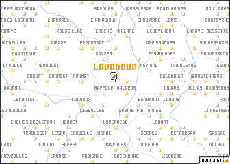 map of Lavadour