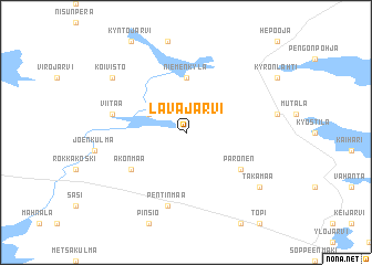 map of Lavajärvi