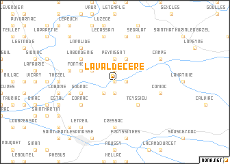 map of Laval-de-Cère